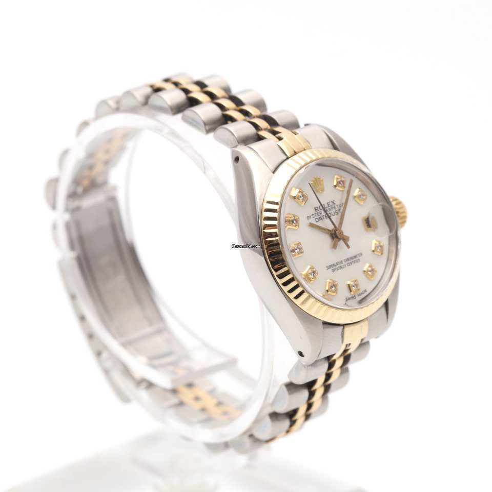 23843733-3hlgaewl5g8qv0c9qc0005i4-ExtraLarge Rolex Lady-Datejust 26 Steel & Gold Diamond Dial Automatic Watch 6917