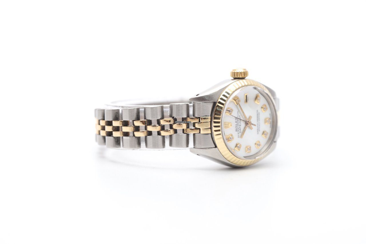 23843733-74vtjzm0loc2q4esa4tqj41x-ExtraLarge Rolex Lady-Datejust 26 Steel & Gold Diamond Dial Automatic Watch 6917