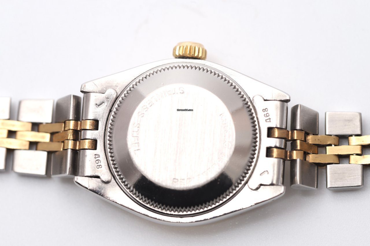 23843733-bnrqw31rwdfj6igv7fqntyhd-ExtraLarge Rolex Lady-Datejust 26 Steel & Gold Diamond Dial Automatic Watch 6917