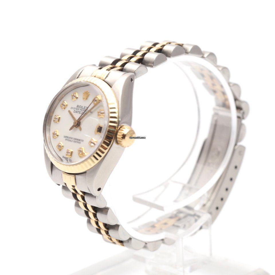 23843733-c4r6taasfzrhukz70yf8ws1b-ExtraLarge Rolex Lady-Datejust 26 Steel & Gold Diamond Dial Automatic Watch 6917