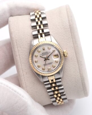 Rolex Lady-Datejust 26 Steel & Gold Diamond Dial Automatic Watch 6917