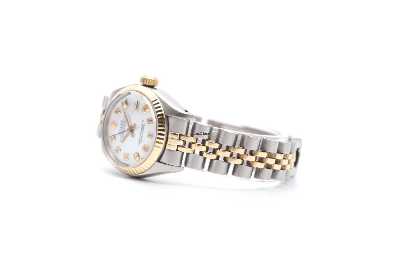 23843733-r25f3f3pvl3y6femgjwil0zl-ExtraLarge Rolex Lady-Datejust 26 Steel & Gold Diamond Dial Automatic Watch 6917