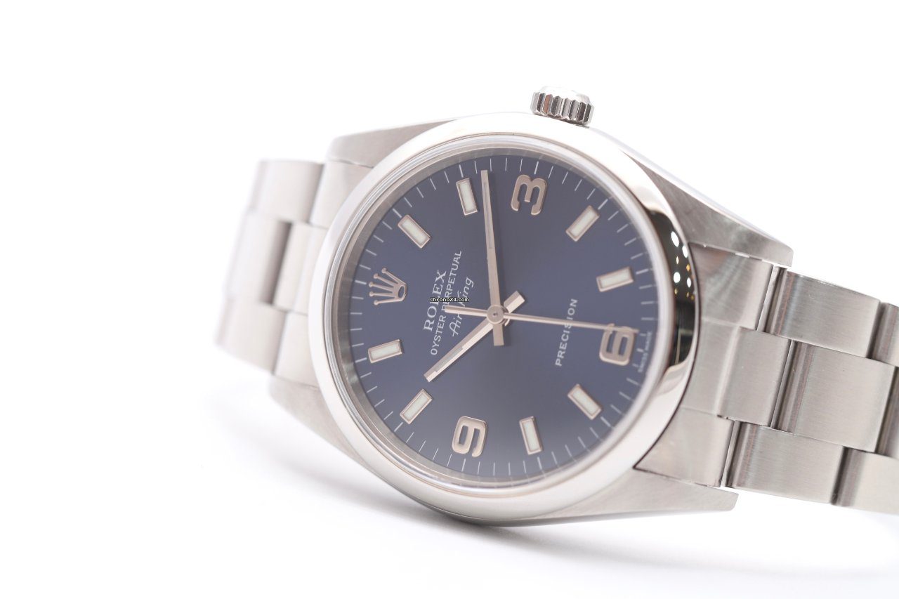 23899608-jj3abnfa5tb93ix5hnwhgggm-ExtraLarge Rolex Air-King 34mm Blue Dial Automatic Watch 14000M
