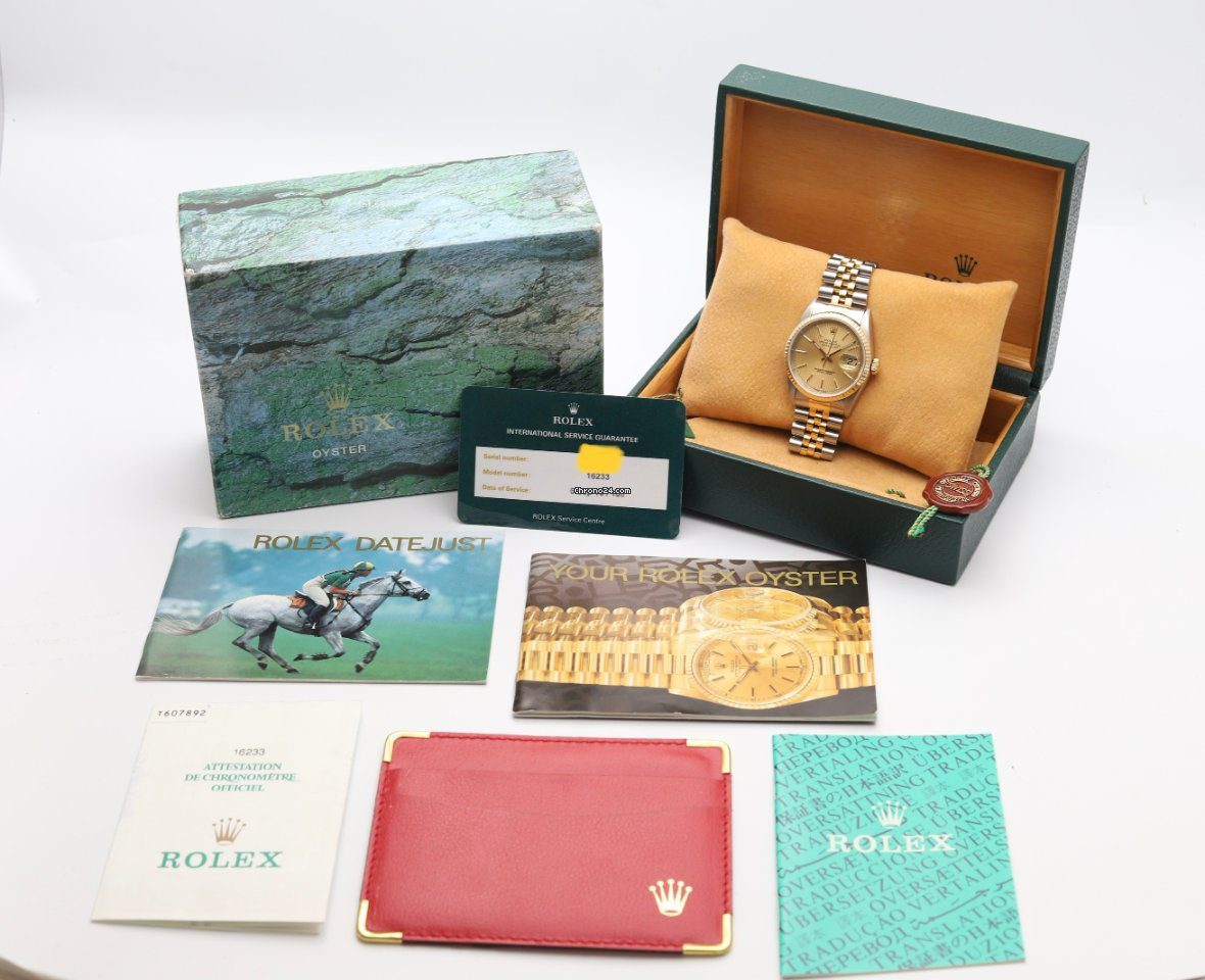 Rolex Datejust 36 Gold Tapestry Dial Steel & Gold Automatic Watch 16233