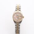 Rolex Lady-Datejust 26 Steel & Gold Mother of Pearl Diamond Dial Automatic Watch 6917