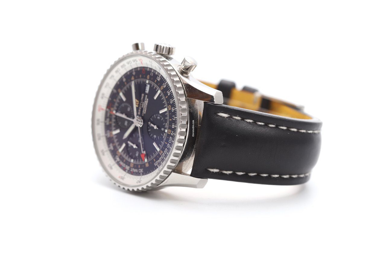 23900474-6nxjmgtdhmbr271emhbuyvs6-ExtraLarge Breitling Navitimer World 46 Black Dial Automatic Watch A24322
