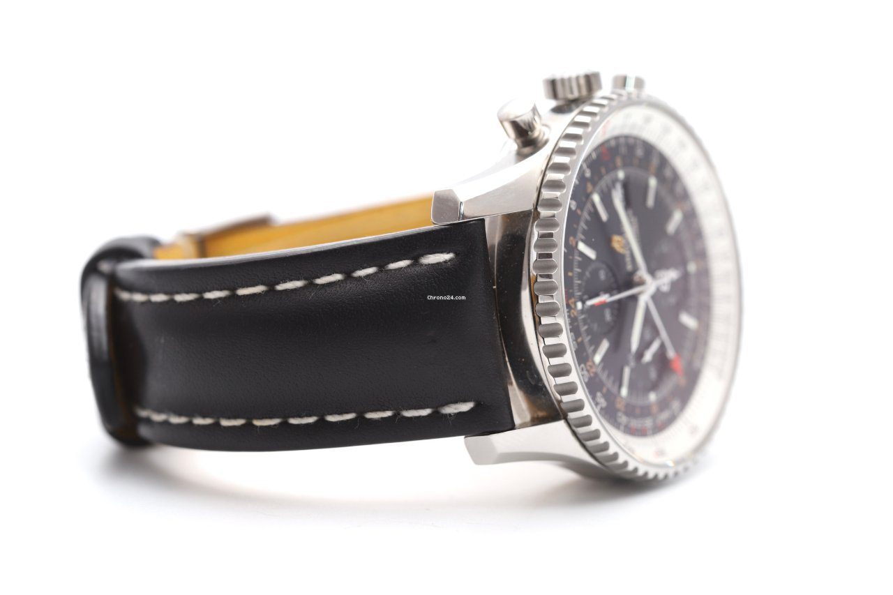 23900474-ci5fc6d1y2hqigz2xxnph1nn-ExtraLarge Breitling Navitimer World 46 Black Dial Automatic Watch A24322