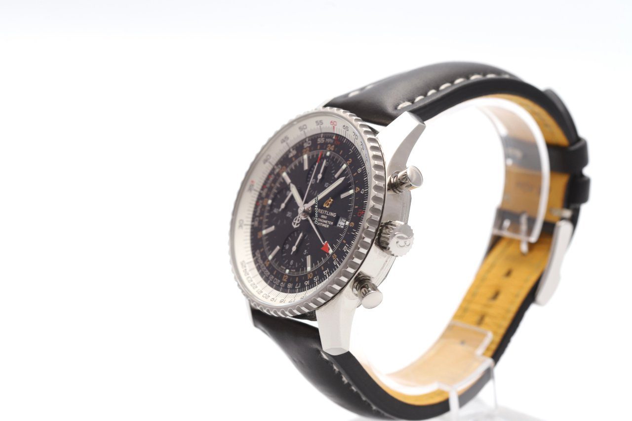 23900474-l4628cy11gpy5egvi6duwla6-ExtraLarge Breitling Navitimer World 46 Black Dial Automatic Watch A24322