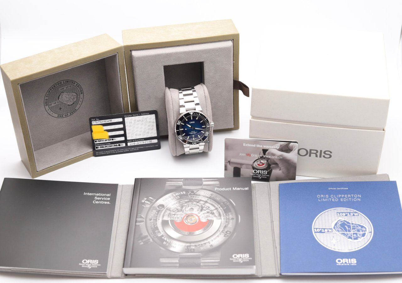 ORIS Aquis Date Clipperton Limited Edition 0047/2000 Automatic Watch