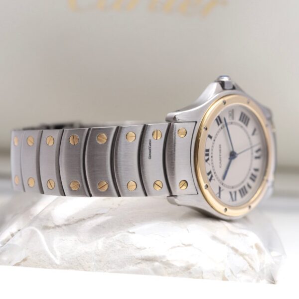 Cartier Santos Ronde Galbee Steel & Gold Automatic Watch 1910