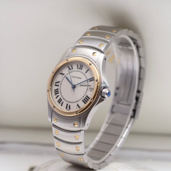 Cartier Santos Ronde Galbee Steel & Gold Automatic Watch 1910