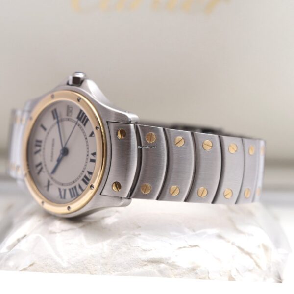 Cartier Santos Ronde Galbee Steel & Gold Automatic Watch 1910