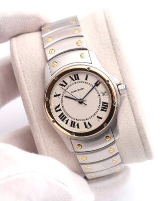 Cartier Santos Ronde Galbee Steel & Gold Automatic Watch 1910