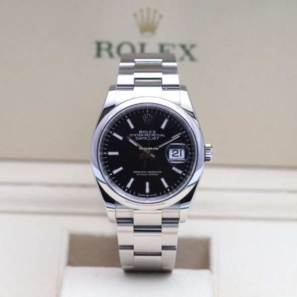 Rolex Datejust 36 Black Steel Oyster Bracelet Automatic Watch 126200