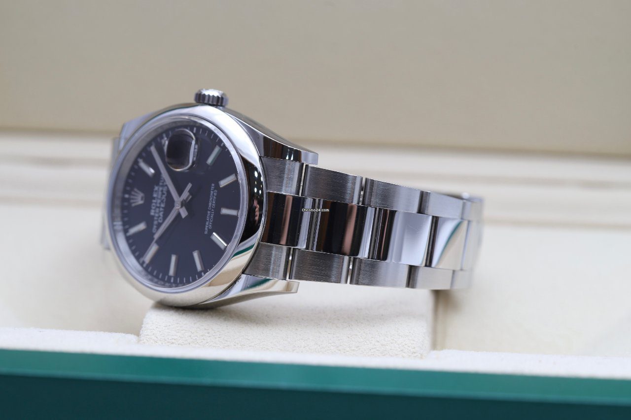 23971419-o1ccox4w2l1osog8dqsiueqd-ExtraLarge Rolex Datejust 36 Black Steel Oyster Bracelet Automatic Watch 126200