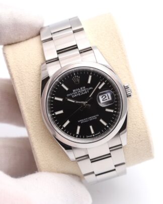 Rolex Datejust 36 Black Steel Oyster Bracelet Automatic Watch 126200
