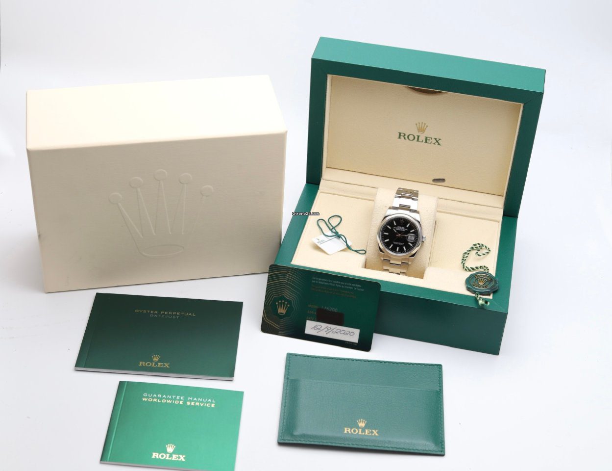 23971419-u3qz73383h1la38nc5itl34p-ExtraLarge Rolex Datejust 36 Black Steel Oyster Bracelet Automatic Watch 126200