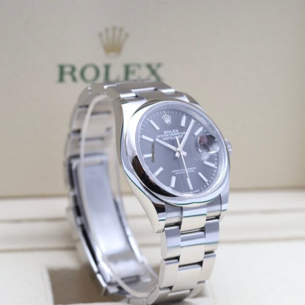 Rolex Datejust 36 Black Steel Oyster Bracelet Automatic Watch 126200