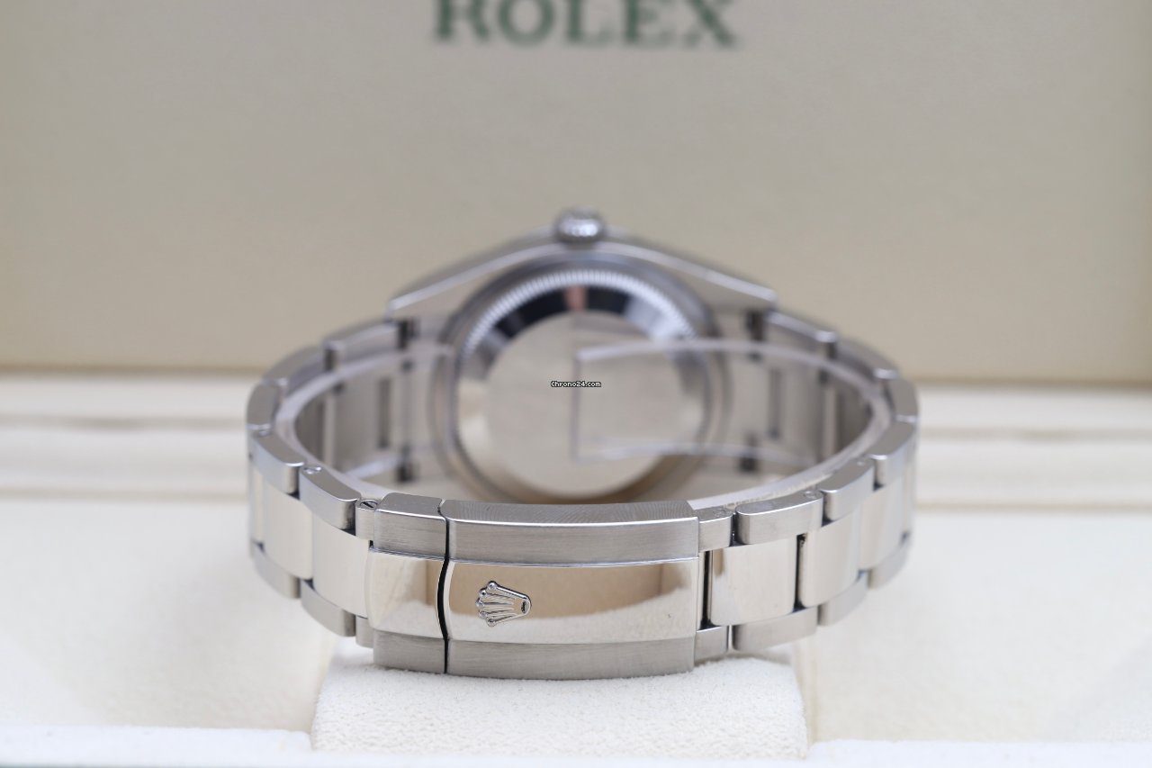 23971419-z5pe2qenm8qbifuvqwwo0387-ExtraLarge Rolex Datejust 36 Black Steel Oyster Bracelet Automatic Watch 126200