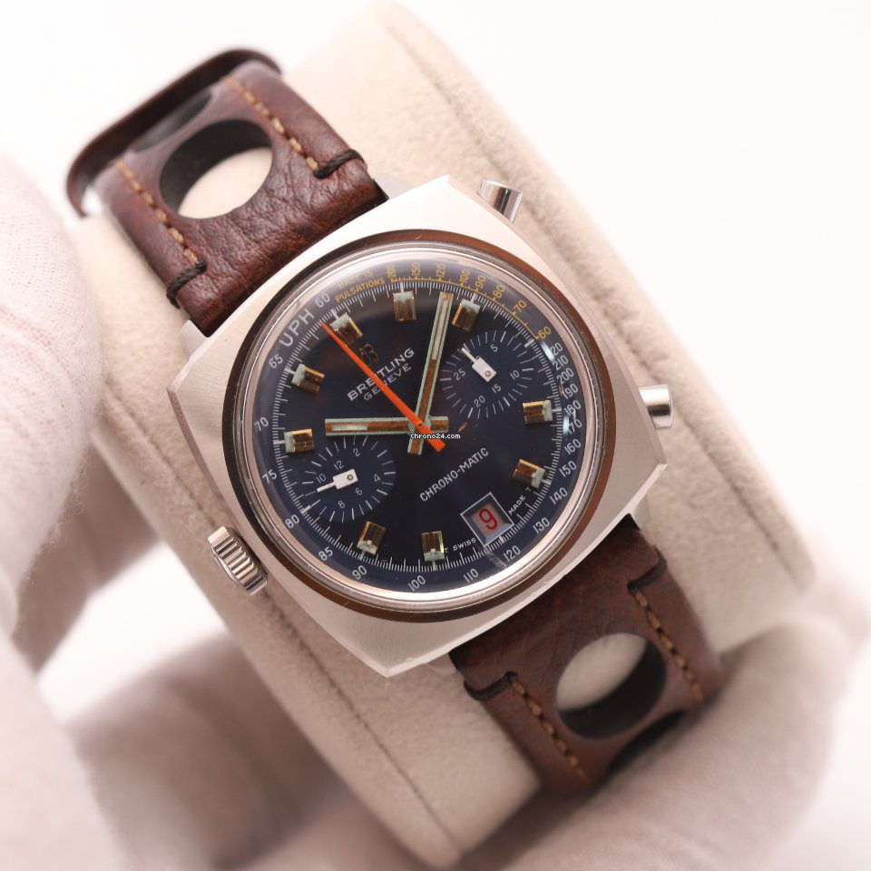 Breitling Chrono-matic 1969 cal.11 Rare Blue Dial Watch
