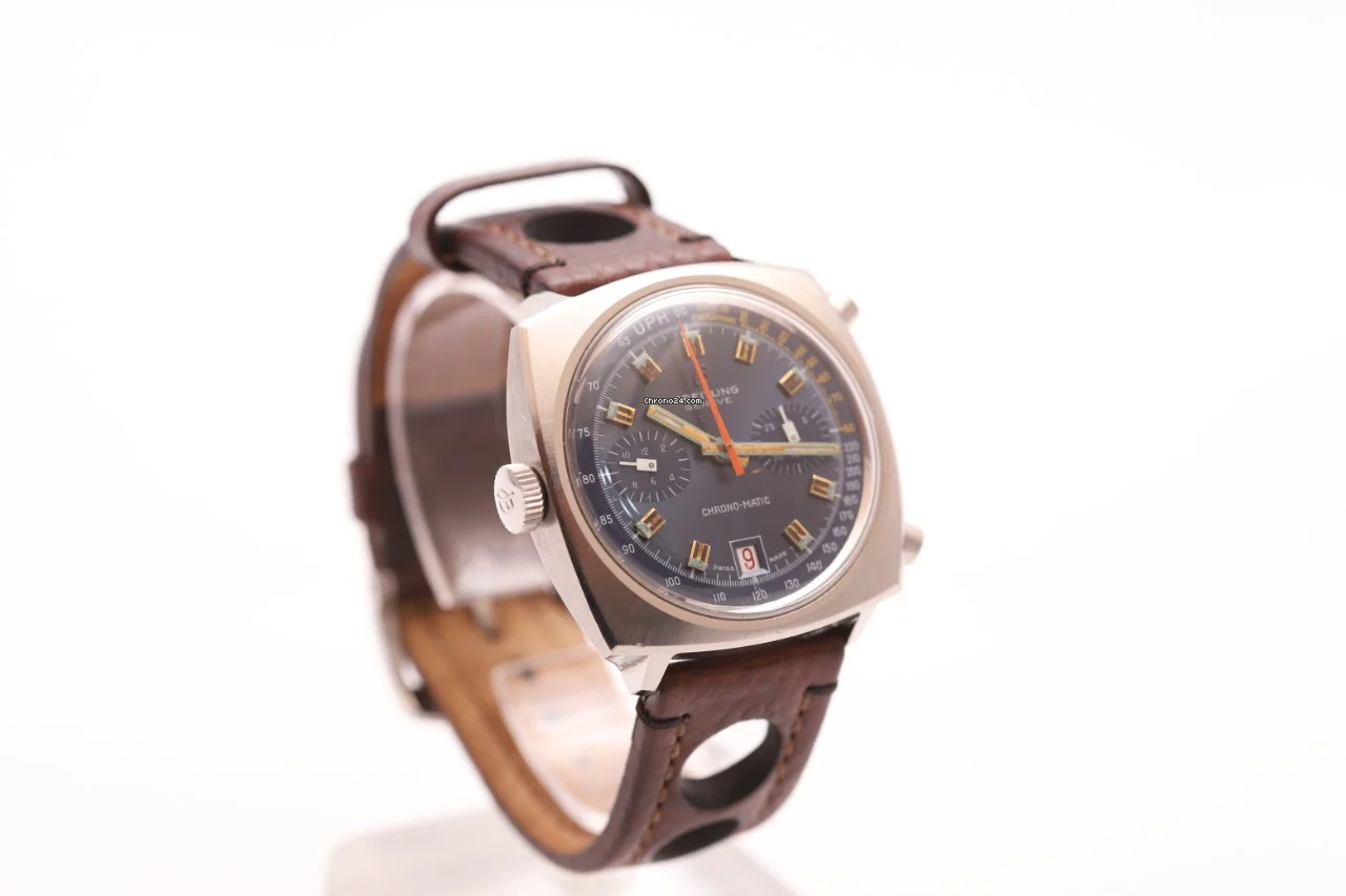 Breitling Chrono-matic 1969 cal.11 Rare Blue Dial Watch