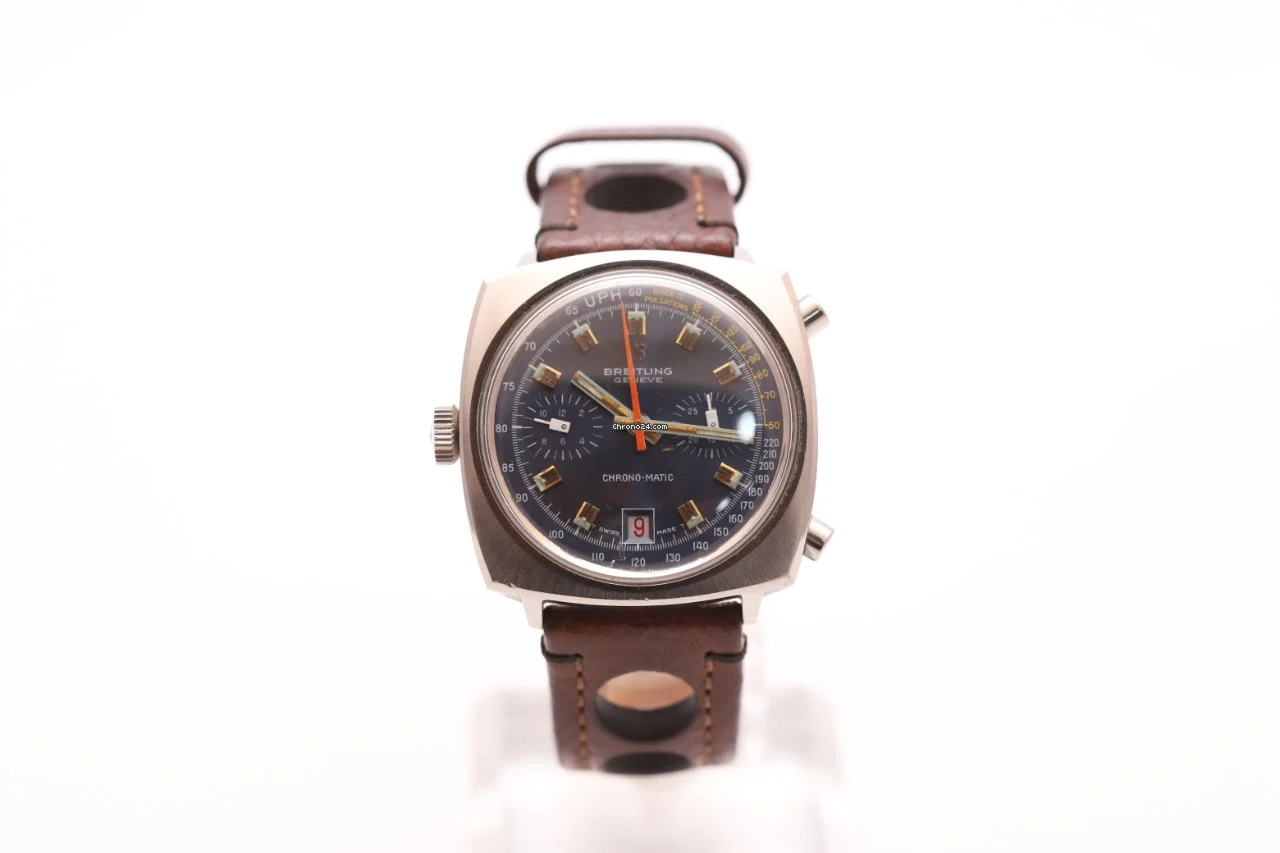 Breitling Chrono-matic 1969 cal.11 Rare Blue Dial Watch