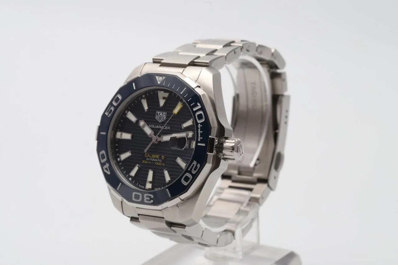 TAG Heuer Aquaracer WAY201B Blue Dial Automatic 43mm Watch