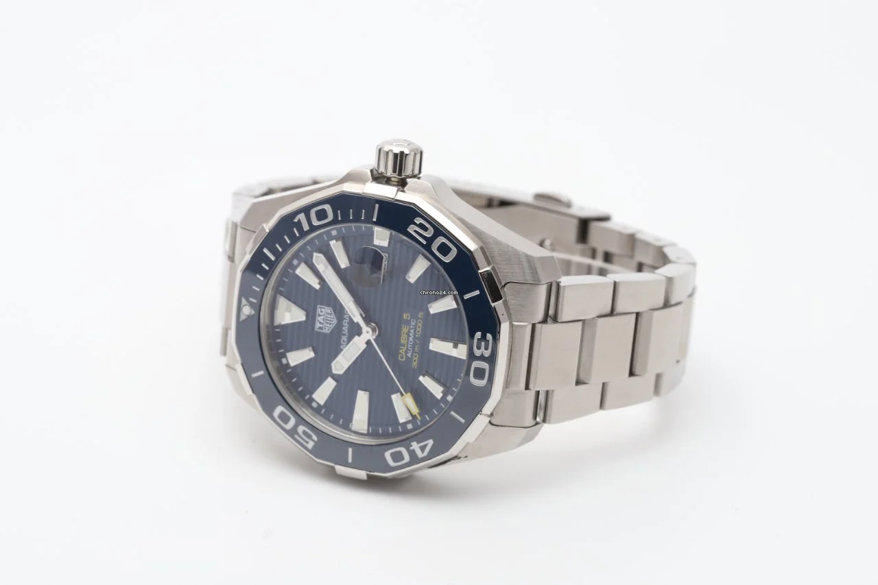 TAG Heuer Aquaracer WAY201B Blue Dial Automatic 43mm Watch