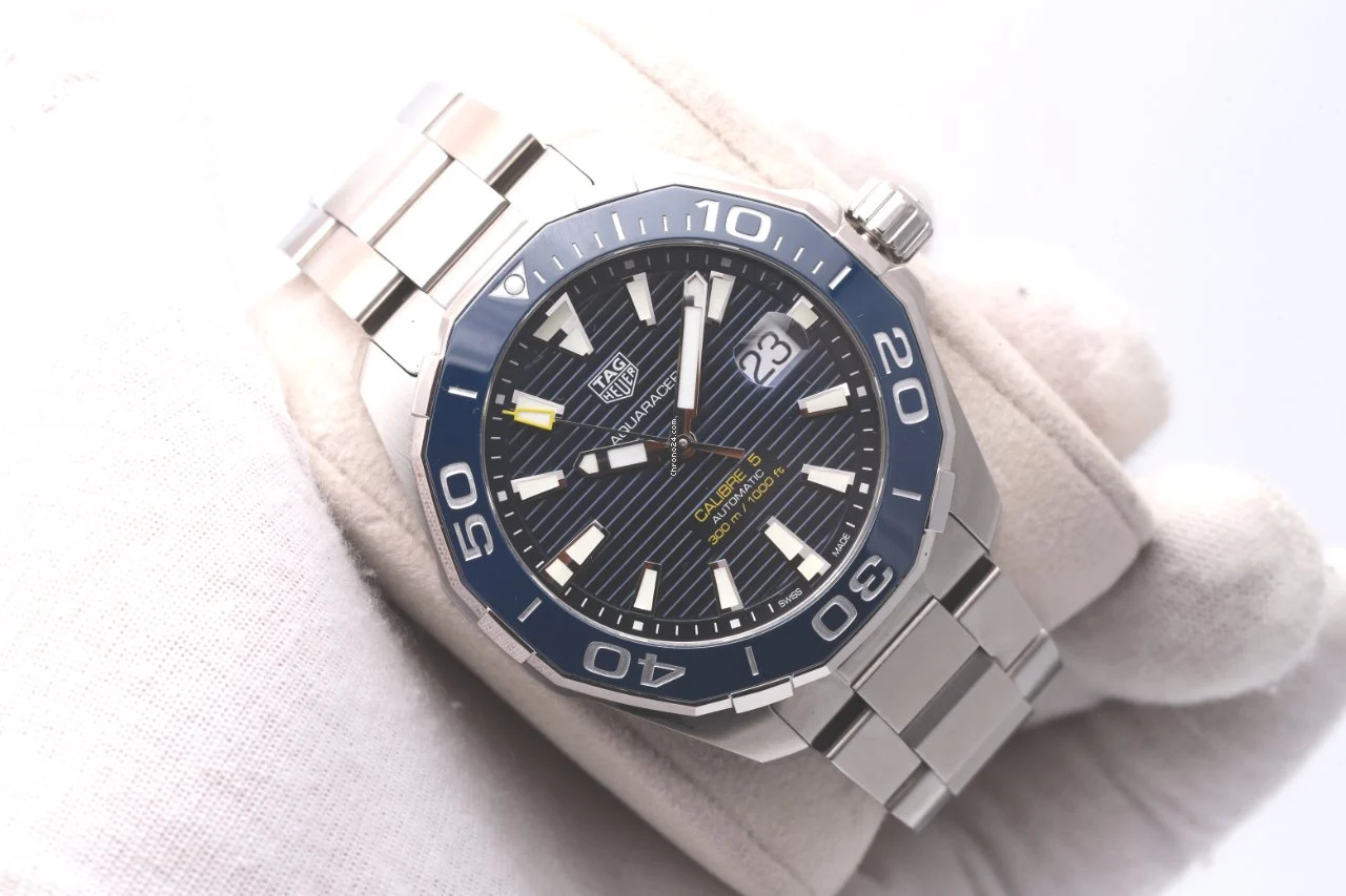 TAG Heuer Aquaracer WAY201B Blue Dial Automatic 43mm Watch