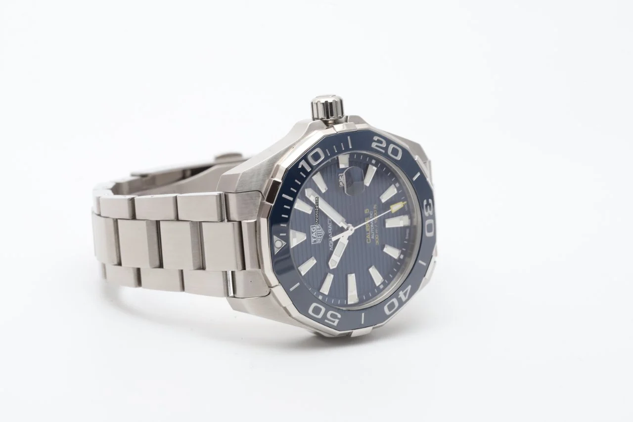 TAG Heuer Aquaracer WAY201B Blue Dial Automatic 43mm Watch
