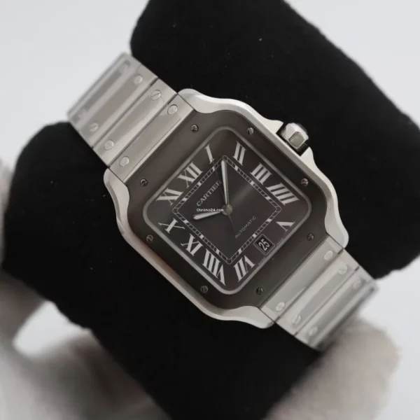 Cartier Santos De Large Automatic Black Dial Men's Watch