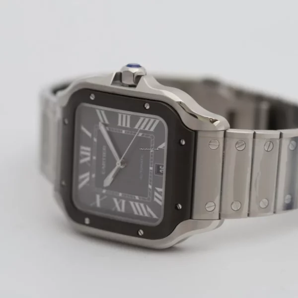 Cartier Santos De Large Automatic Black Dial Men's Watch