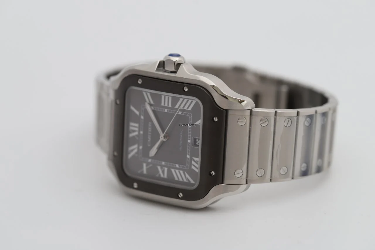 Cartier Santos De Large Automatic Black Dial Men's Watch
