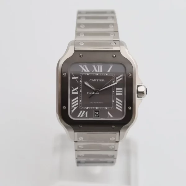 Cartier Santos De Large Automatic Black Dial Men's Watch