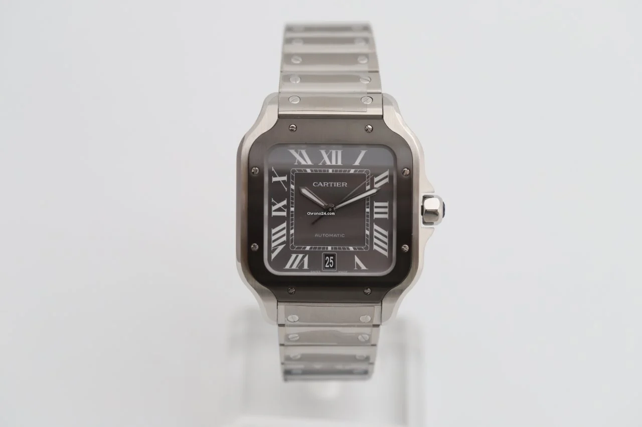 Cartier Santos De Large Automatic Black Dial Men's Watch