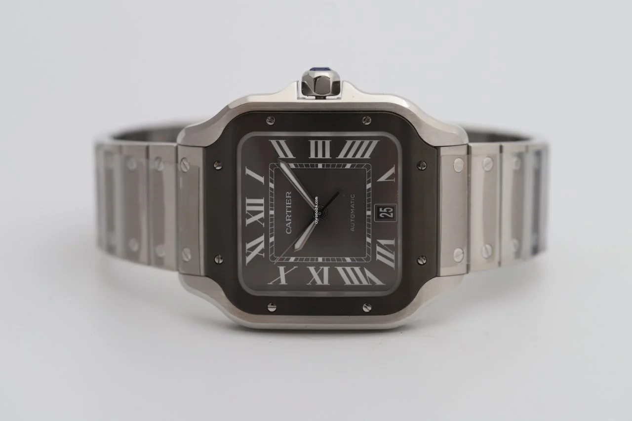 Cartier Santos De Large Automatic Black Dial Men's Watch
