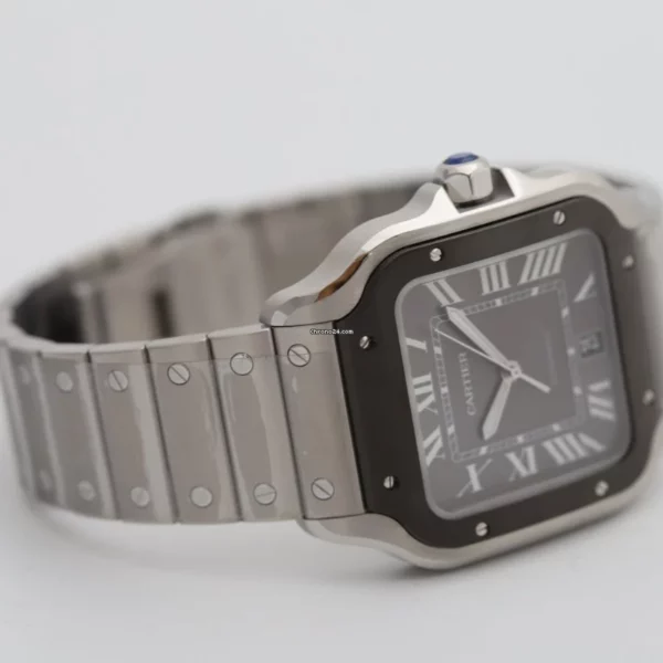 Cartier Santos De Large Automatic Black Dial Men's Watch