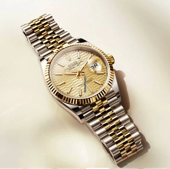 Rolex Datejust 36 Steel & Gold Rare Fluted Dial UNWORN Watch