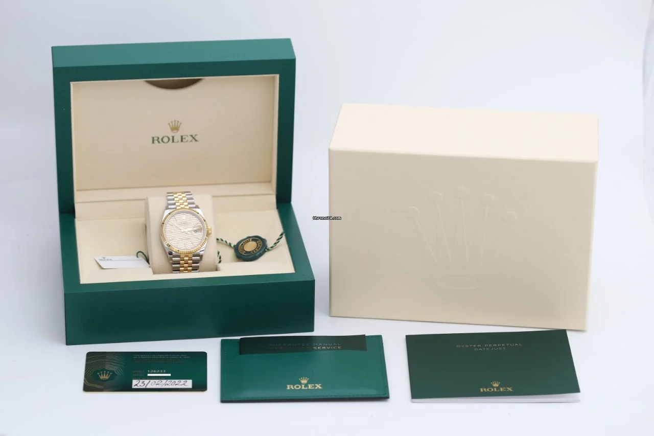 Rolex Datejust 36 Steel & Gold Rare Fluted Dial UNWORN Watch