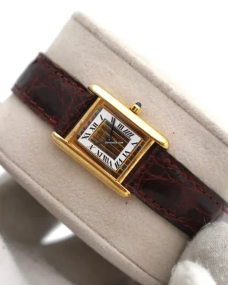 Cartier Tank Must Vermeil Ladies Quartz Gold Plated Watch