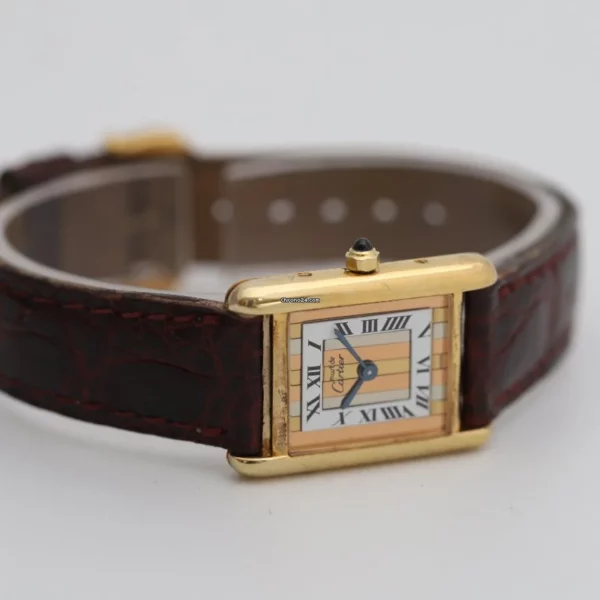Cartier Tank Must Vermeil Ladies Quartz Gold Plated Watch