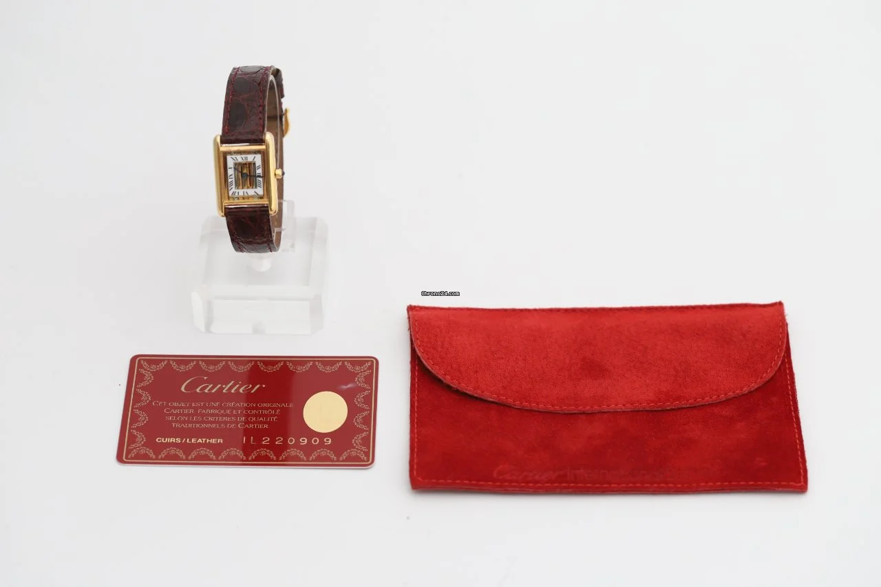 Cartier Tank Must Vermeil Ladies Quartz Gold Plated Watch Cartier Tank Must Vermeil Ladies Quartz Gold Plated Watch