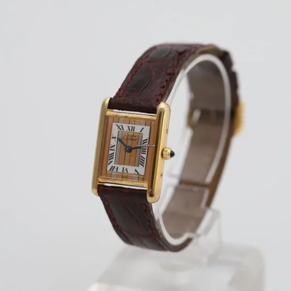 Cartier Tank Must Vermeil Ladies Quartz Gold Plated Watch