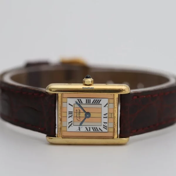 Cartier Tank Must Vermeil Ladies Quartz Gold Plated Watch