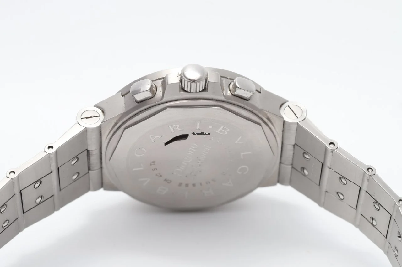 Bulgari Diagono 40mm Black Automatic Chronograph Stainless Steel Watch Bulgari Diagono 40mm Black Automatic Chronograph Stainless Steel Watch