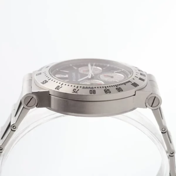 Bulgari Diagono 40mm Black Automatic Chronograph Stainless Steel Watch