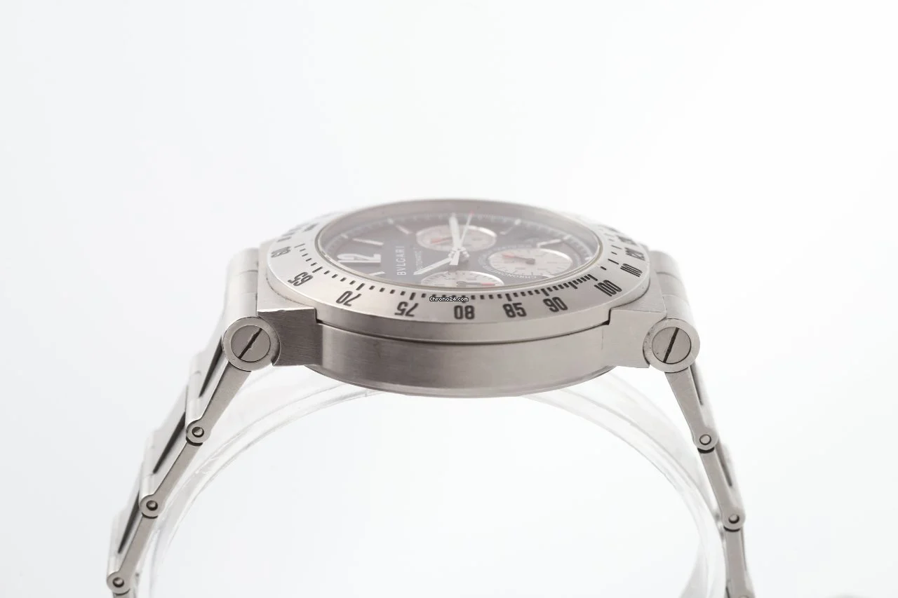 Bulgari Diagono 40mm Black Automatic Chronograph Stainless Steel Watch Bulgari Diagono 40mm Black Automatic Chronograph Stainless Steel Watch