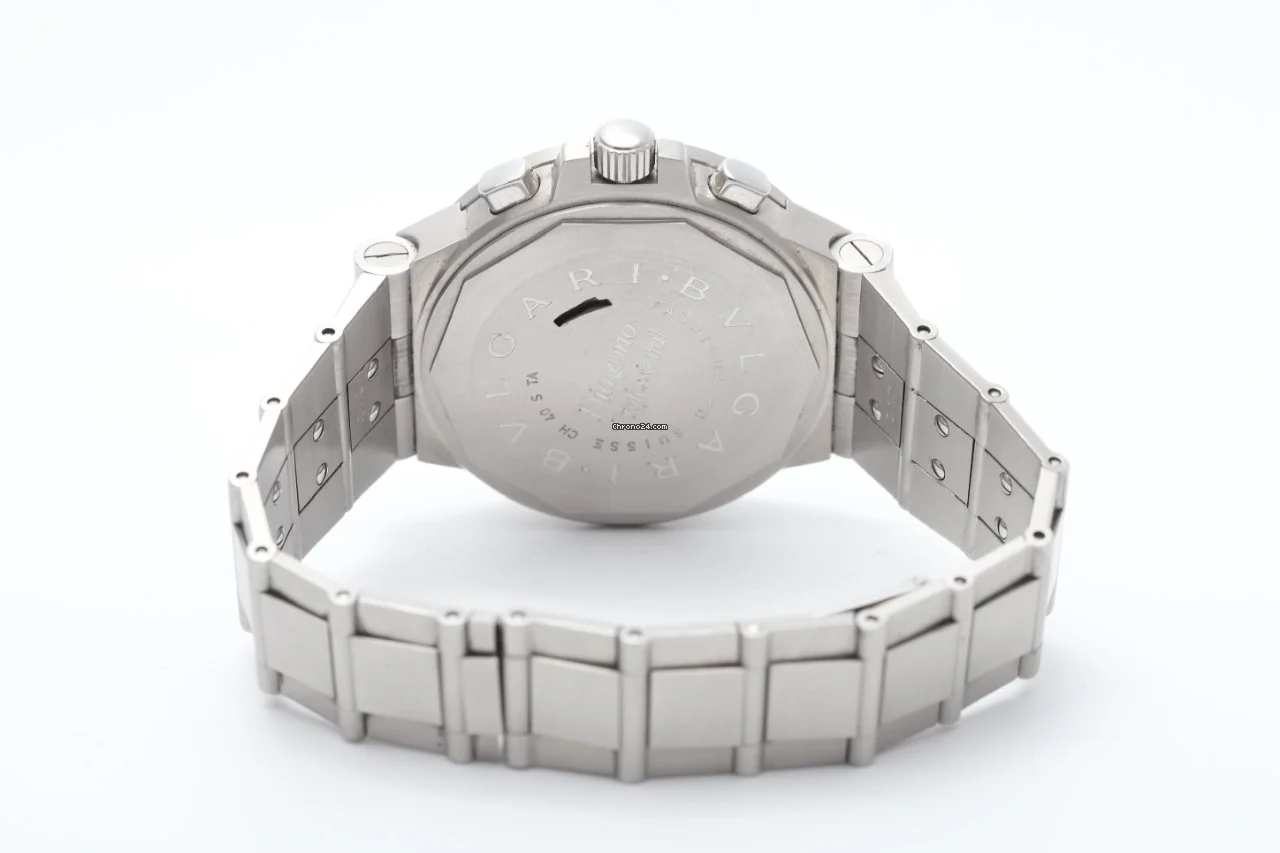 Bulgari Diagono 40mm Black Automatic Chronograph Stainless Steel Watch Bulgari Diagono 40mm Black Automatic Chronograph Stainless Steel Watch