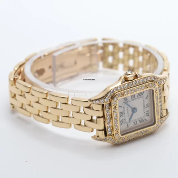 Cartier Panthere 18k Yellow Gold And Factory Diamonds Watch