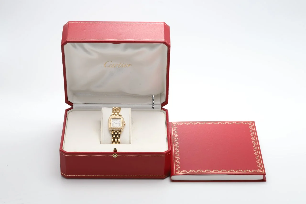 Cartier Panthere 18k Yellow Gold And Factory Diamonds Watch Cartier Panthere 18k Yellow Gold And Factory Diamonds Watch